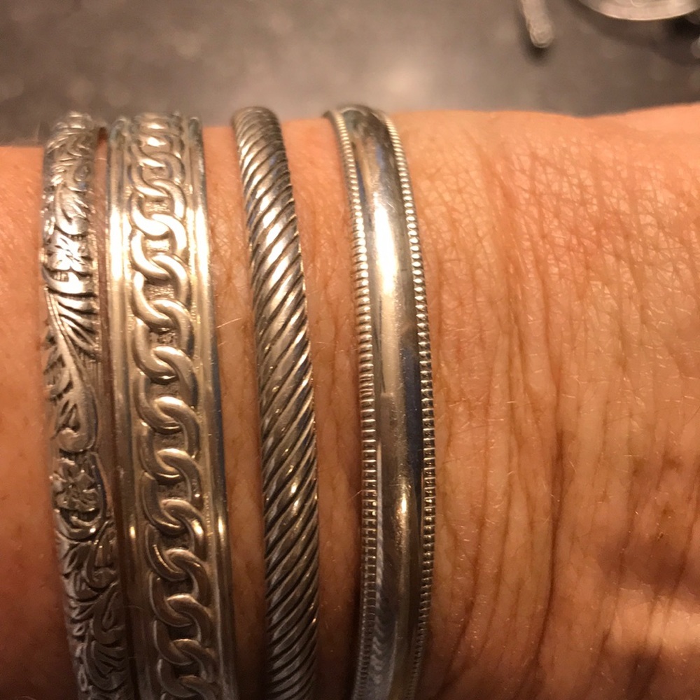 Hand crafted Sterling Silver Cuff bracelets